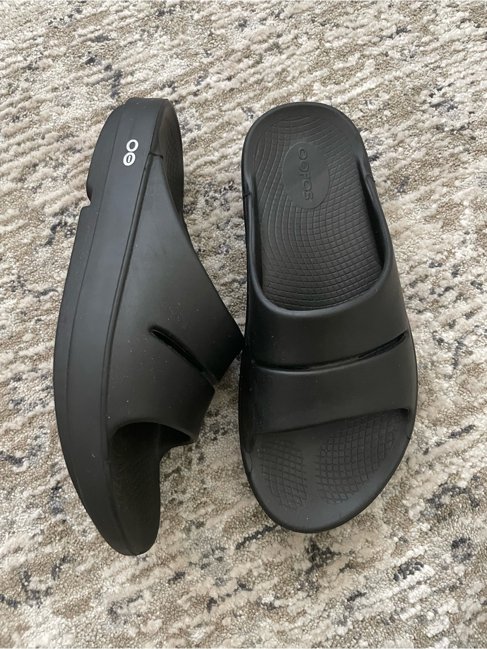 Oofos Recovery Slide Sandals Black ooahh Women’s Size 9 - Picture 4 of 7